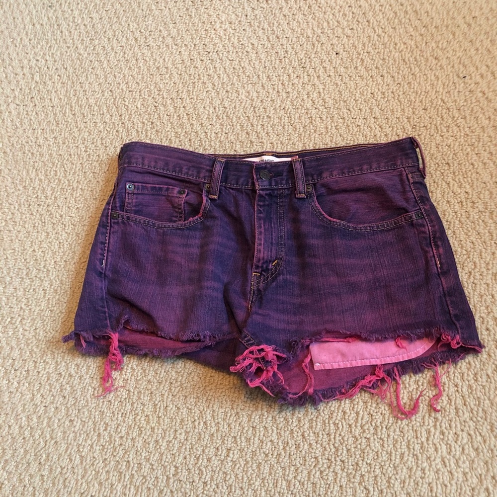 Levi’s custom dyed cutoffs